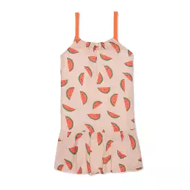 Watermelon Slices Linen Kid Dress