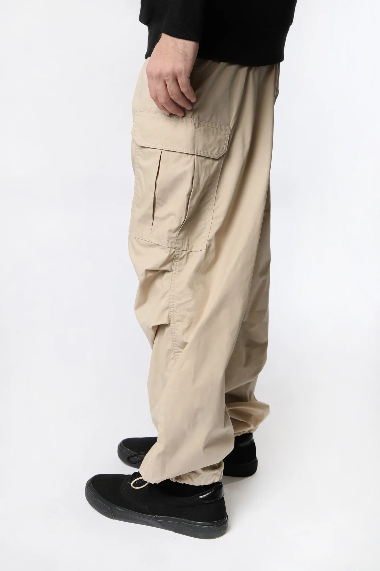 West49 Mens Poplin Parachute Cargo Jogger