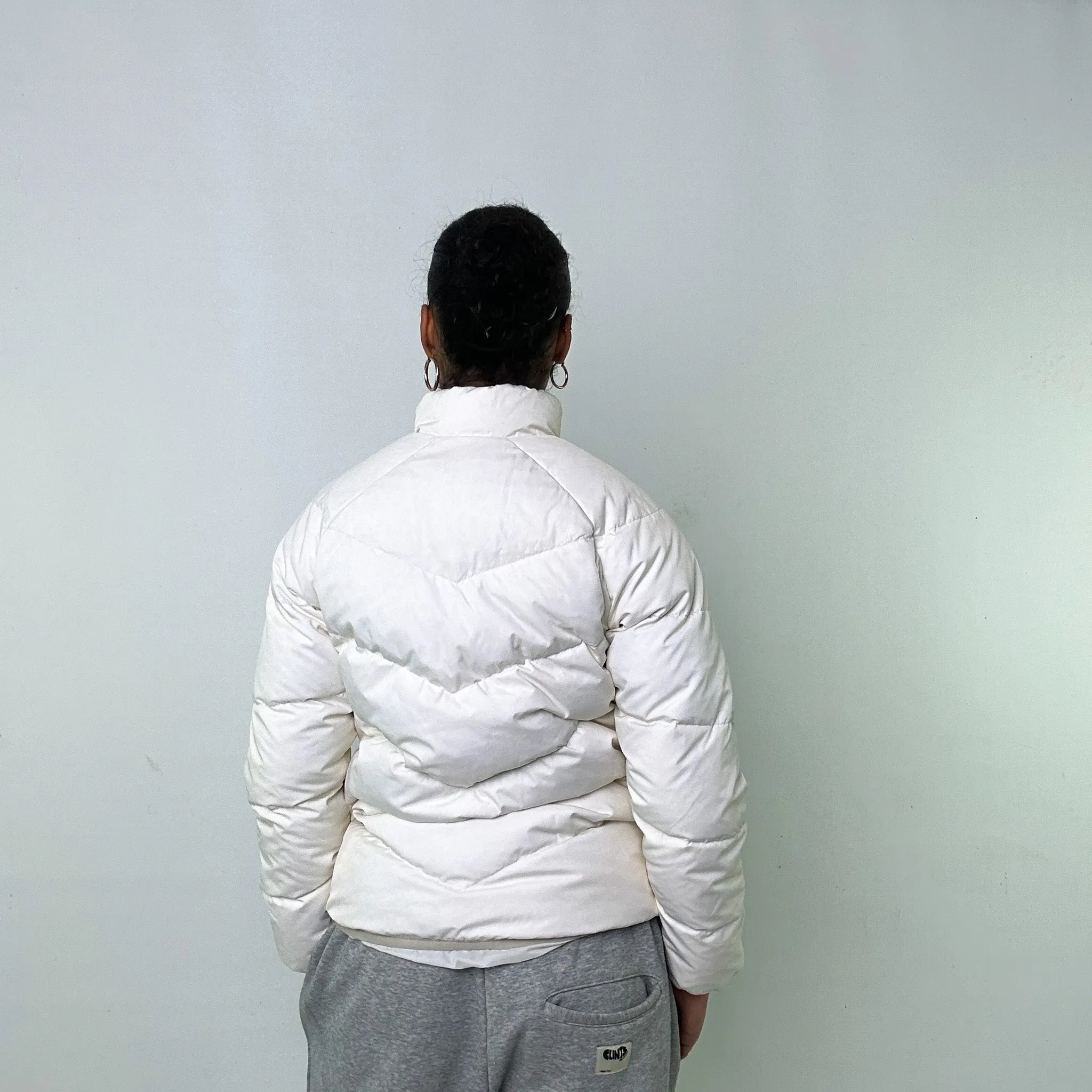 WHITE Y2KS NIKE PUFFER JACKET COAT (