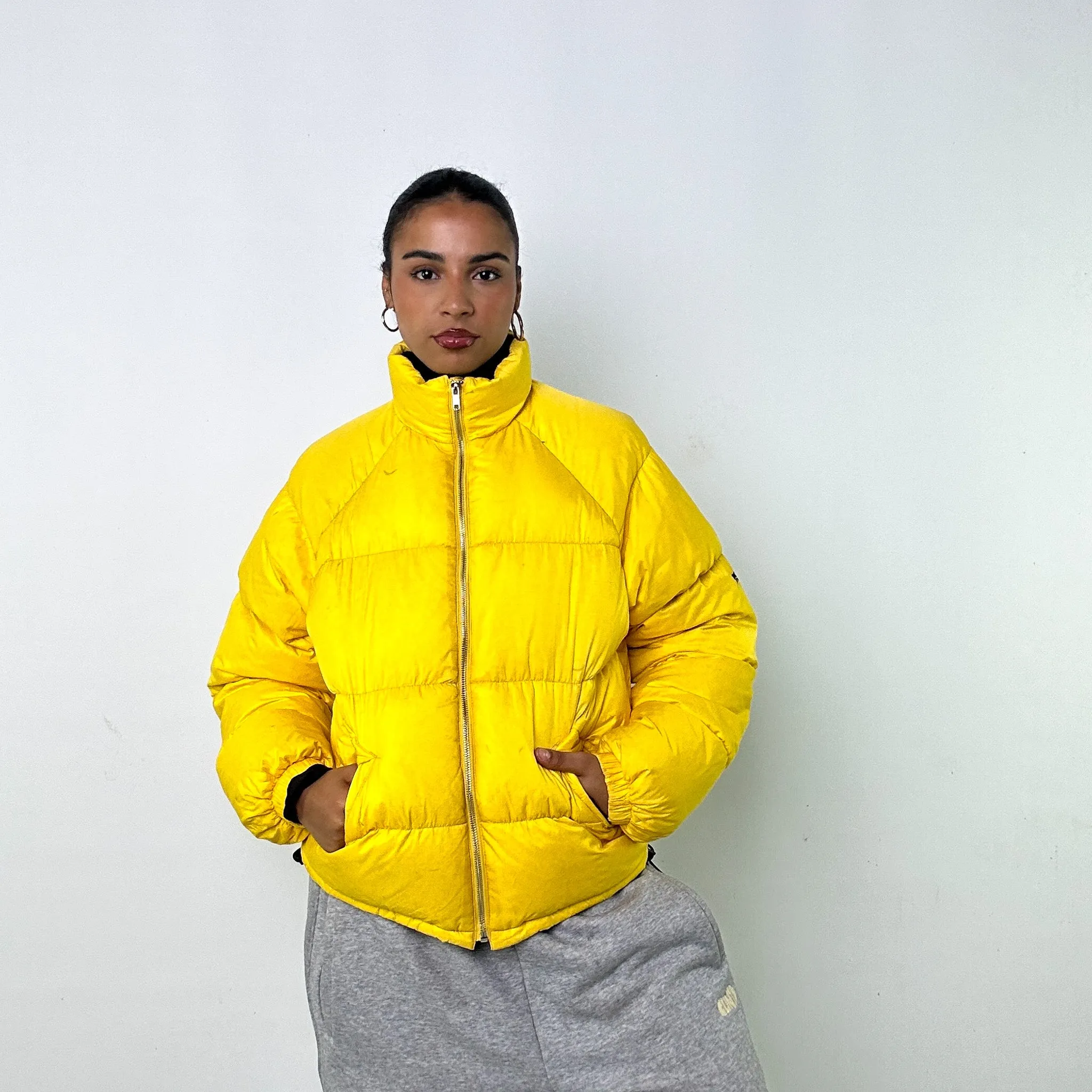 YELLOW 90S POLO SPORT RALPH LAUREN PUFFER JACKET COAT (