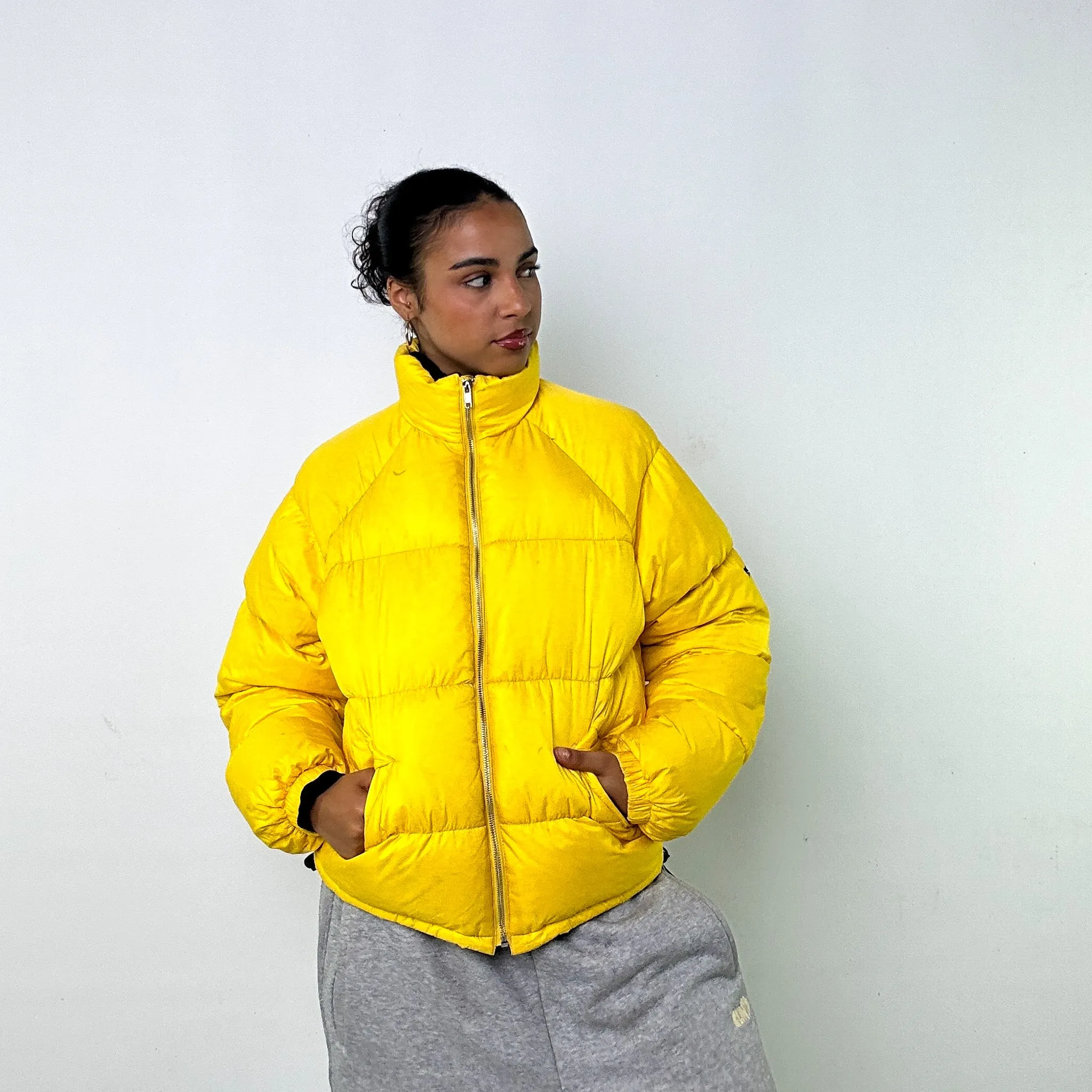 YELLOW 90S POLO SPORT RALPH LAUREN PUFFER JACKET COAT (