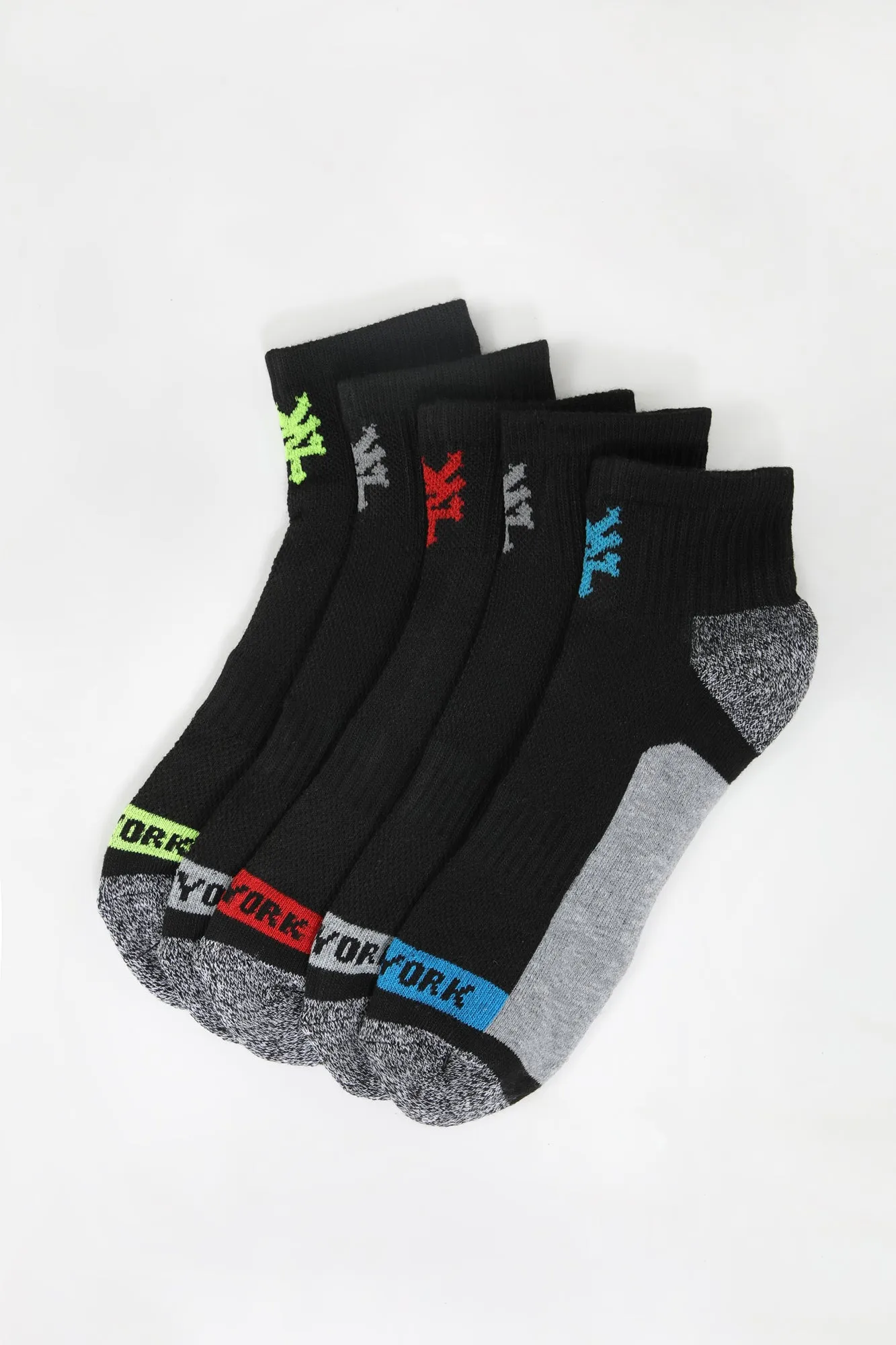 Zoo York Mens 5-Pack Athletic Ankle Socks