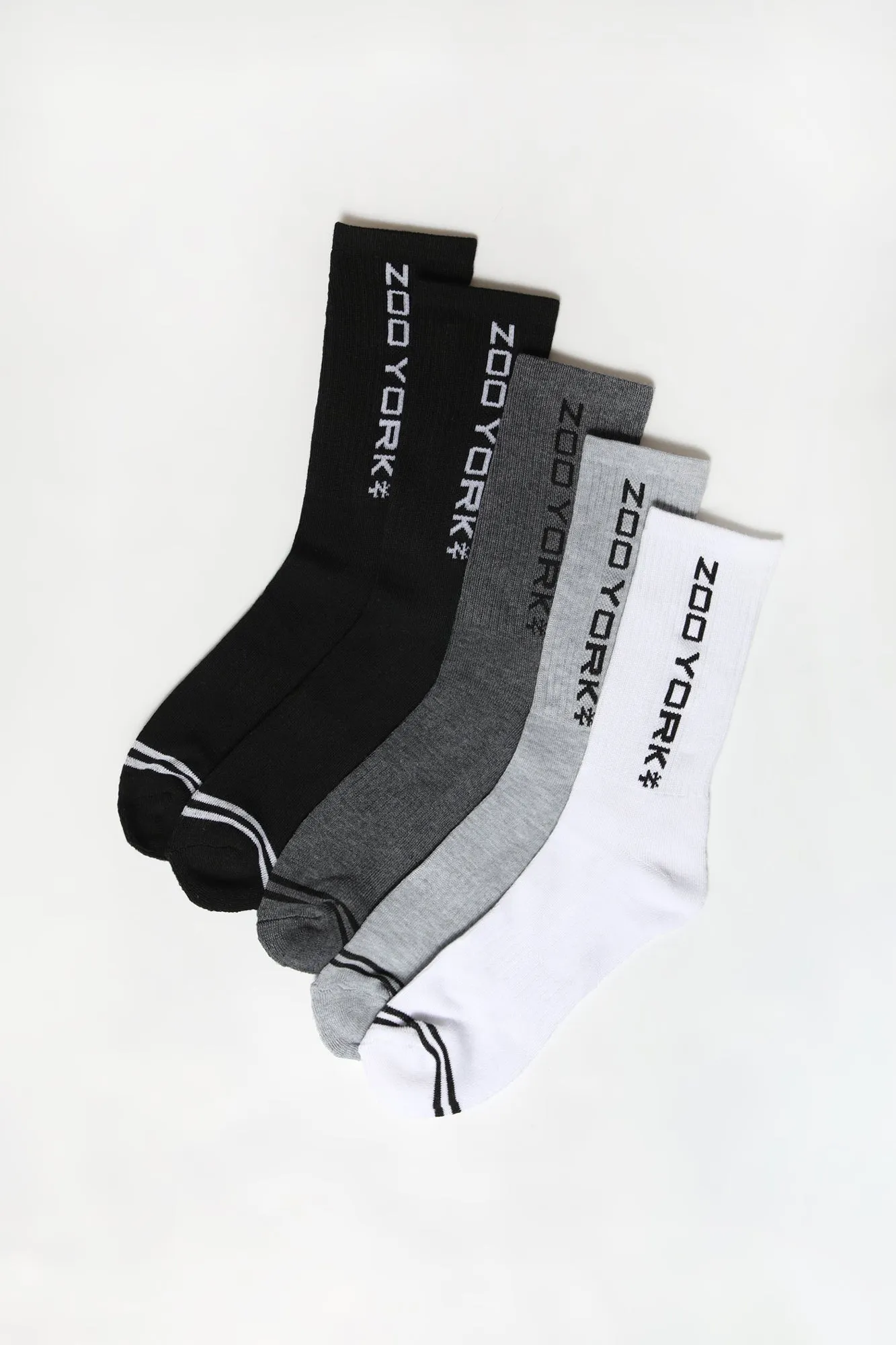 Zoo York Youth 5-Pack Athletic Crew Socks