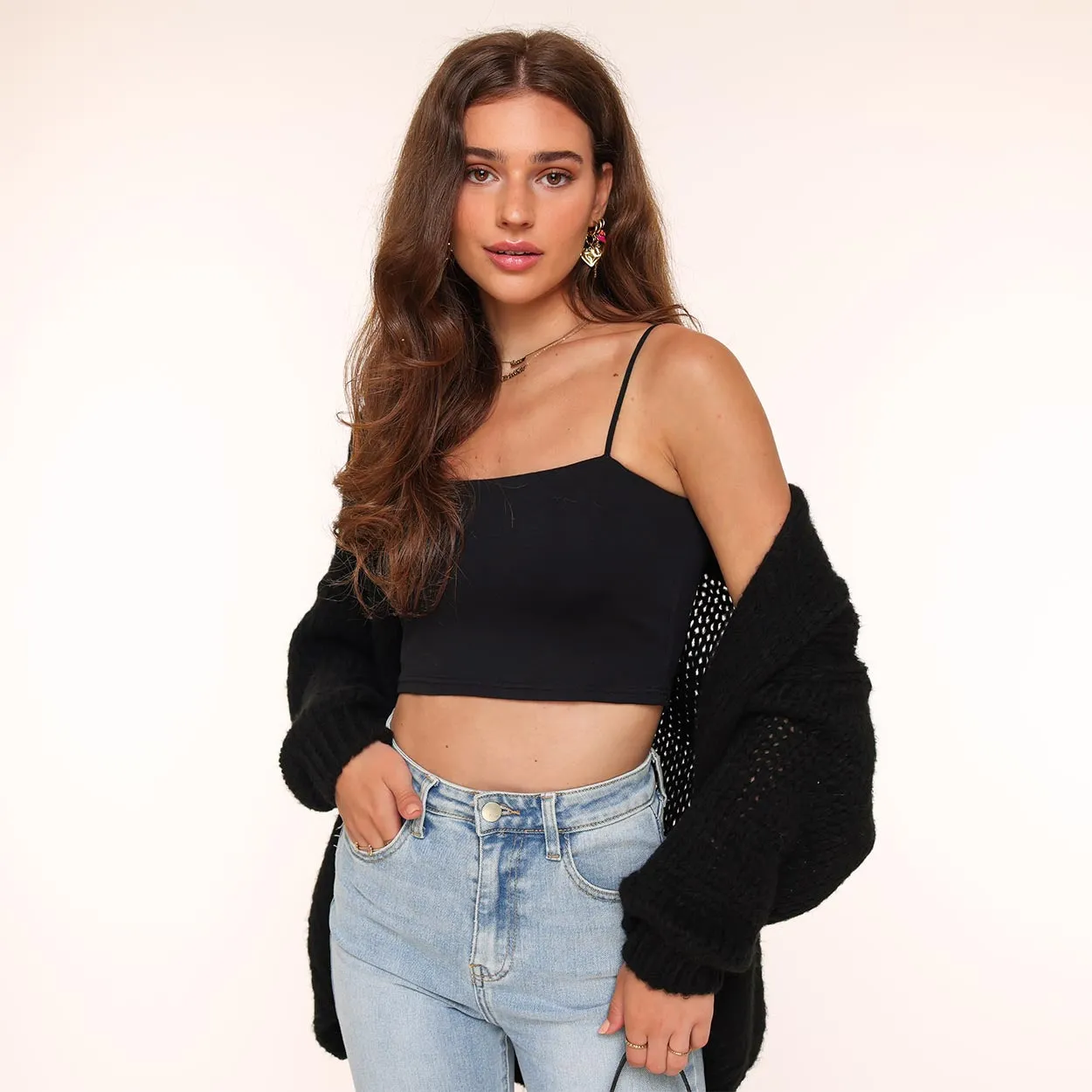 Zwarte Basic Bandeau - Top